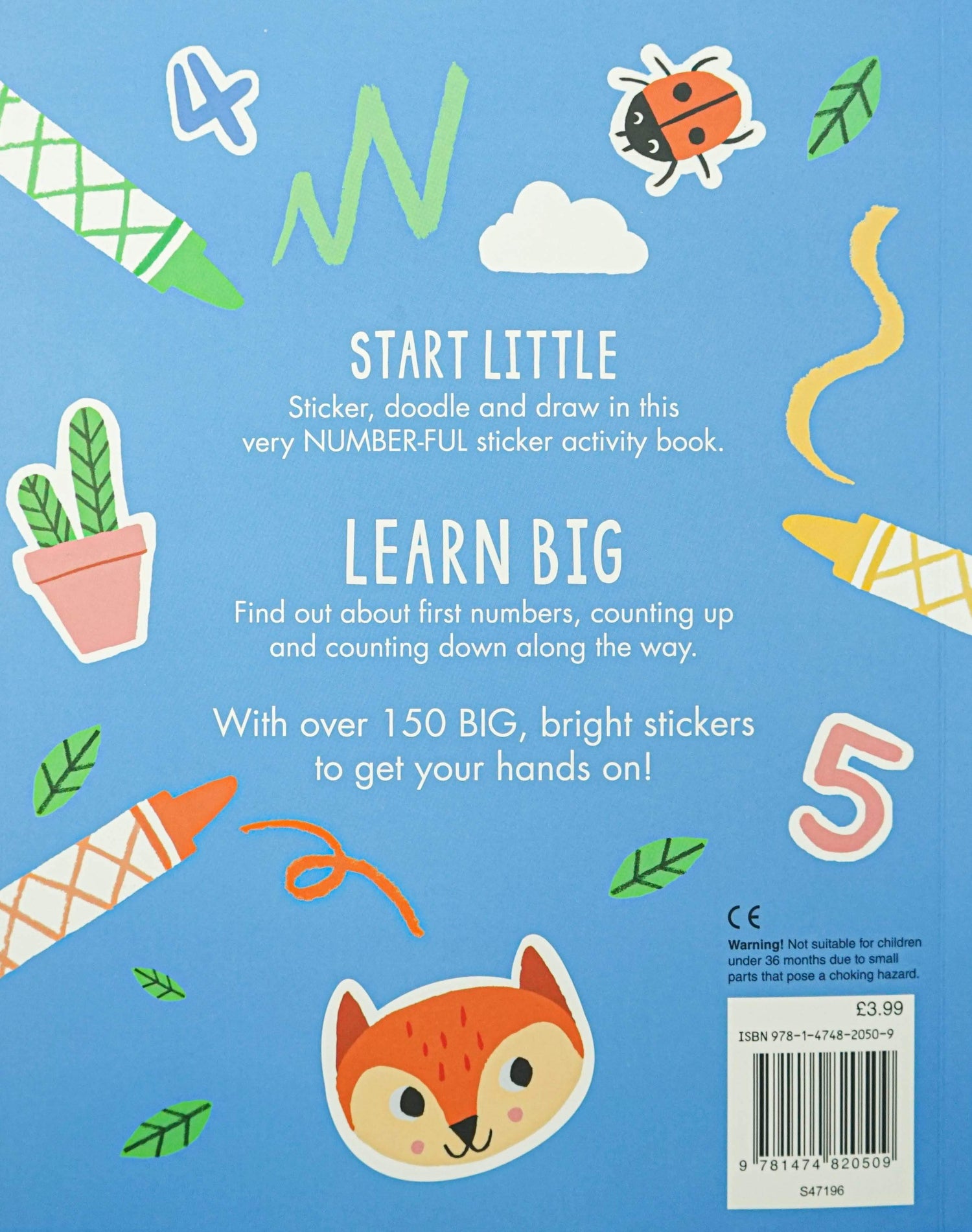 Start Little Learn Big One, Two, Three Sticker And Draw - Over 150 First Numbers Stickers