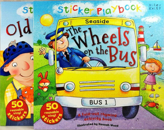 Sticker Playbook: Old Macdonald Had a Farm and The Wheels on the Bus