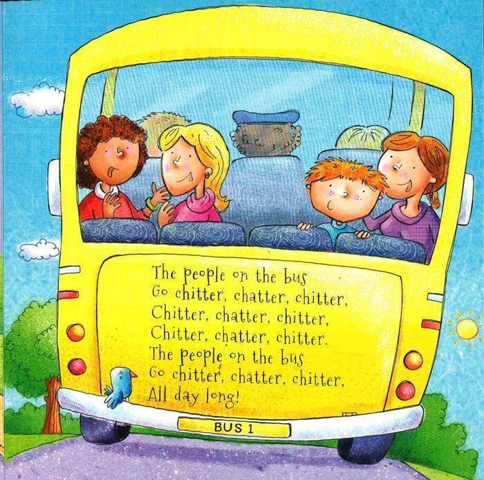 Sticker Playbook: The Wheels On The Bus (A Fold-Out Rhyming Activity Book)