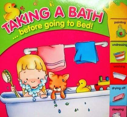 Taking a bath before going to bed