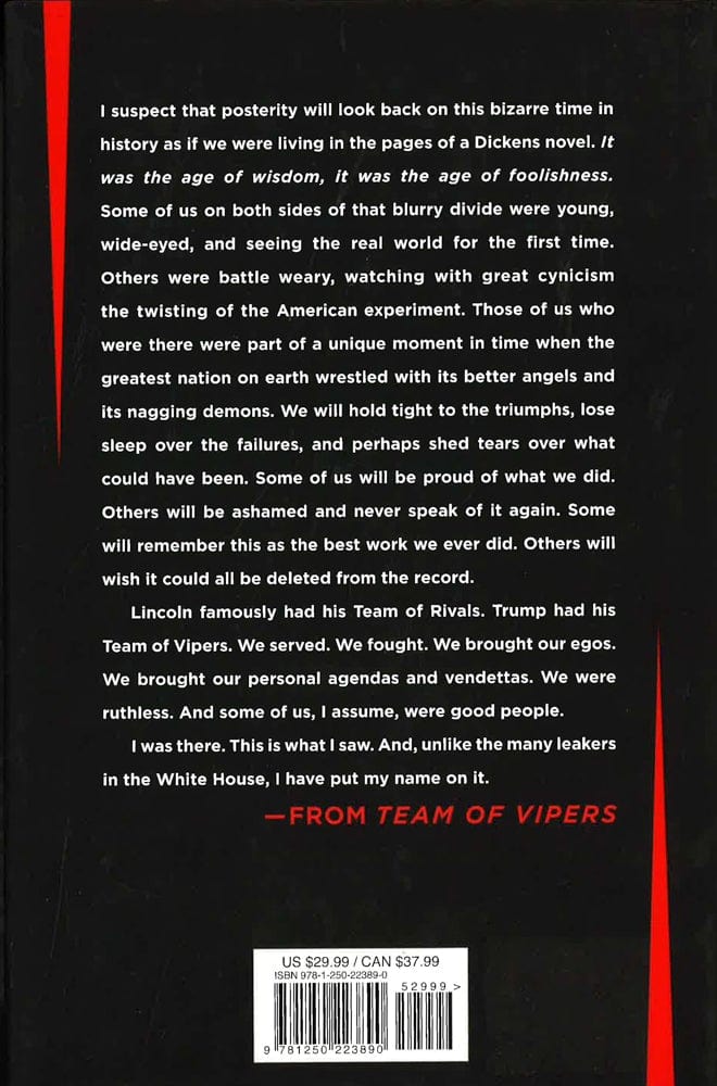 Team Of Vipers: My 500 Extraordinary Days In The Trump White House