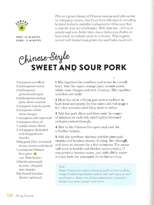 The Allergy-Free Family Cookbook: 100 Delicious Recipes Free From Dairy, Eggs, Peanuts, Tree Nuts, Soya, Gluten, Sesame And Shellfish