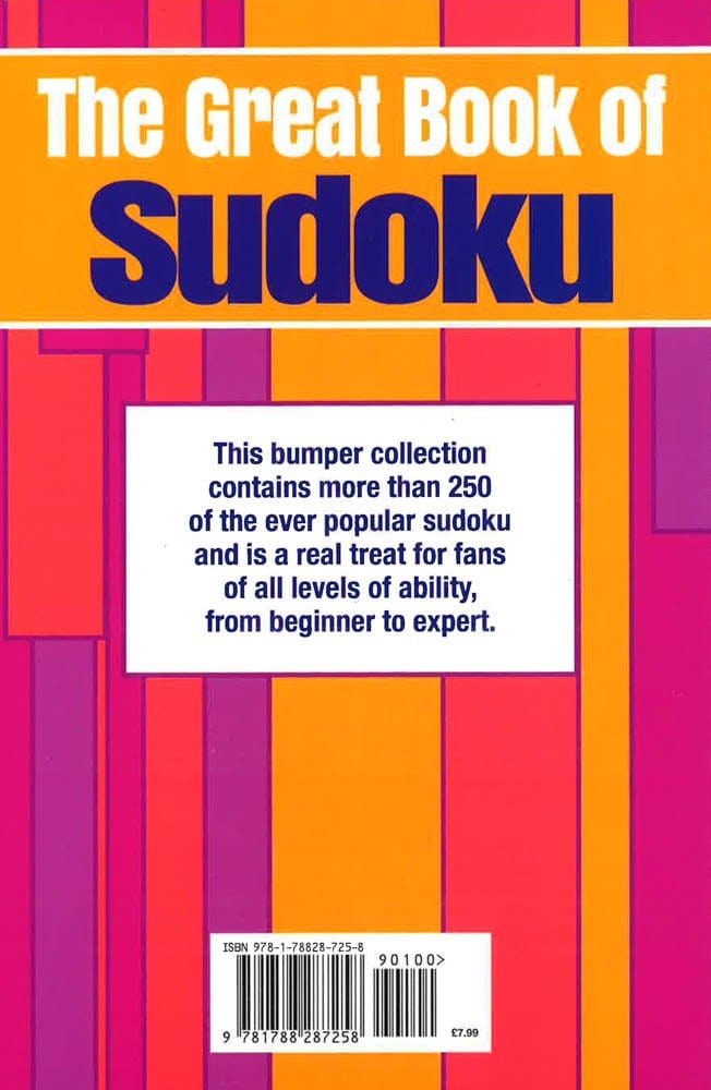 The Great Book Of Sudoku: Over 250 Puzzles
