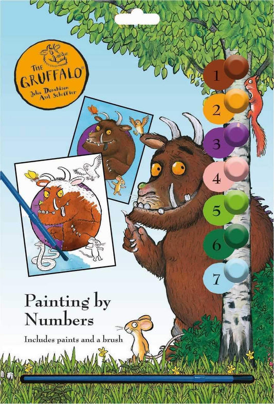 The Gruffalo Painting By Numbers Set With Paints & Paintbrush Childrens Painting Set