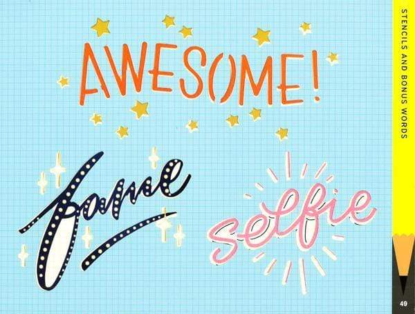 The Super Lettering Book: With 12 Bonus Stencils!