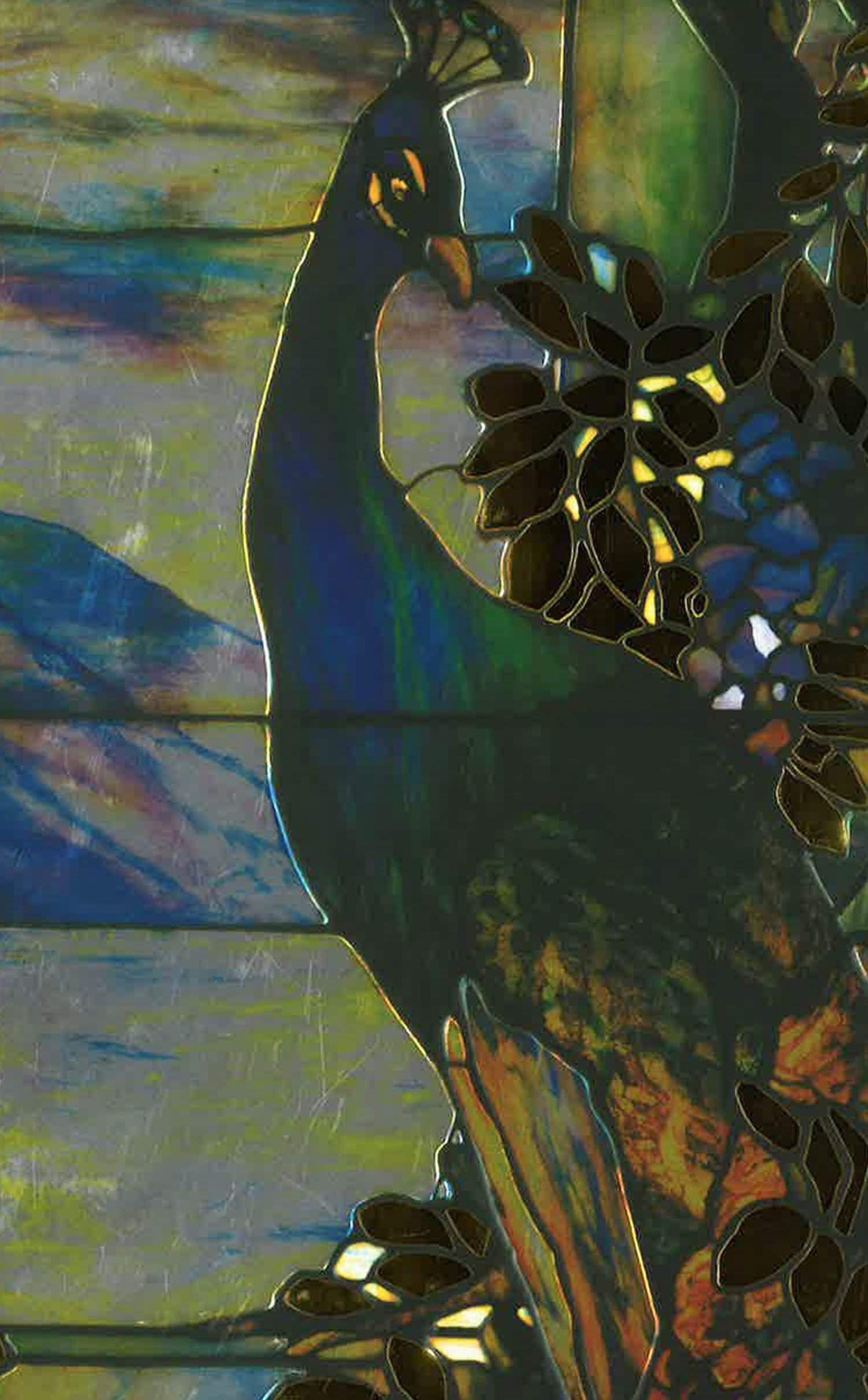 Tiffany Landscape Leaded Glass Window (Foiled Journal)