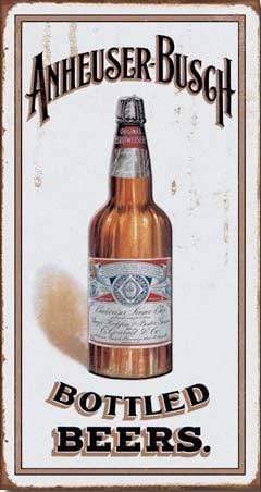 Tin Sign: Anheuser Busch - Bottled Beers (40.50 CM X 21.50 CM)