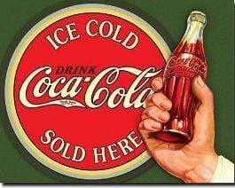Tin Sign: Coke Ice Cold Bullseye (40.50 cm X 31.50 cm)