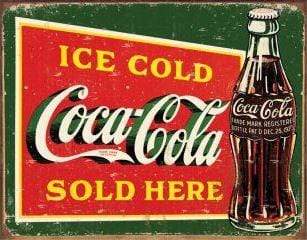 Tin Sign: Coke Ice Cold Green (41 cm X 32 cm)