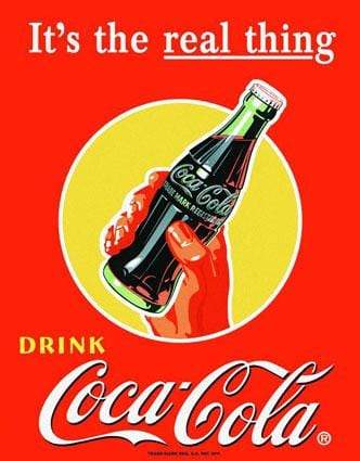 Tin Sign: Coke - Real Thing (40.50 CM X 31.50 CM)