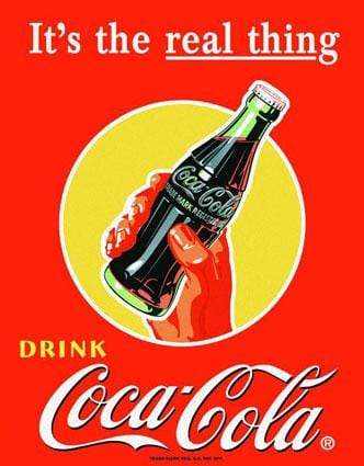 Tin Sign: Coke - Real Thing (40.50 CM X 31.50 CM)