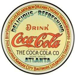 Tin Sign: Coke Round Keg Label (29.50 cm diameter)