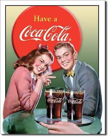 Tin Sign: Coke Young Couple (40.50 CM X 31.50 CM)