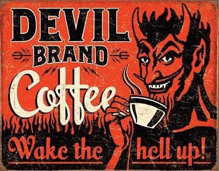 Tin Sign: Devil Brand Coffee (40.50 CM X 31.50 CM)