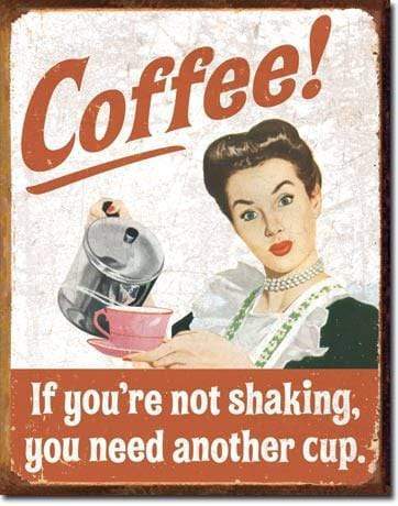Tin Sign: Ephemera Coffee Shaking (40.50 Cm X 31.50 Cm)