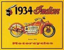 Tin Sign: Indian Motorcycle (40.50 Cm X 31.50 Cm)
