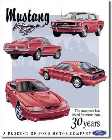 Tin Sign: Mustang Tribute (40.50 Cm X 31.50 Cm)