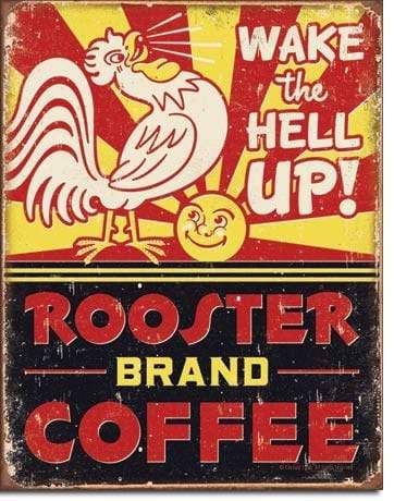 Tin Sign: Rooster Brand Coffee (40.50 CM X 31.50 CM)