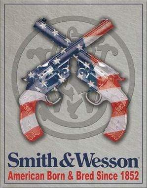 Tin Sign: Sam and Wesson - American Born (40.50 CM X 31.50 CM)