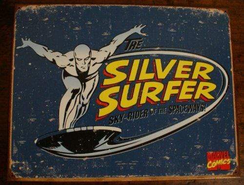 Tin Sign: Silver Surfer (40.50 cm X 31.50 cm)