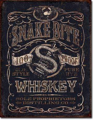 Tin-Sign: Snake Bite Whisky (40.50 CM X 31.50 CM)