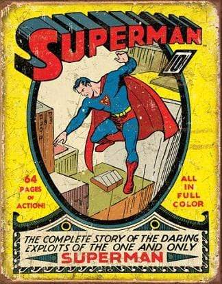 Tin Sign: Superman No.1 Cover (40.50 CM X 31.50 CM)