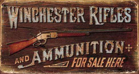 Tin Sign: Winchester - Rifles and Ammo (40.50 CM X 21.50 CM)