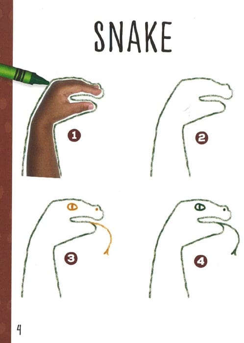 Trace Your Hand & Draw: Wild Animals: Learn To Draw 22 Different Wild Animals Using Your Hands!