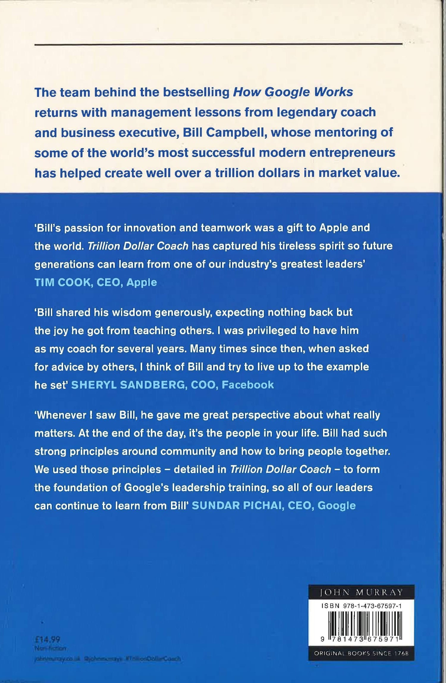 Trillion Dollar Coach: The Leadership Playbook Of Silicon Valley's Bill Campbel