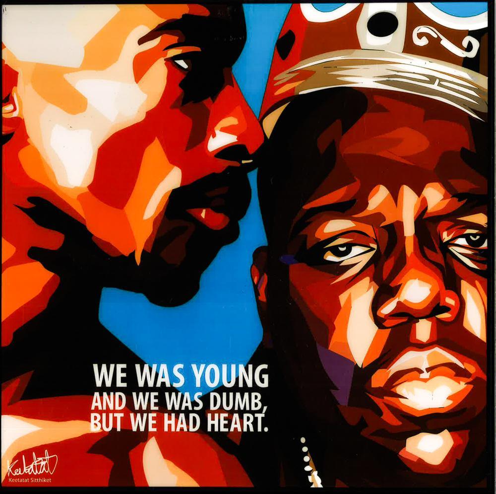 TUPAC & BIGGIE,(10X10) POP ART