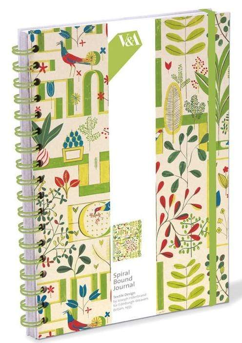 V&A Green Garden Spiralbound Journal
