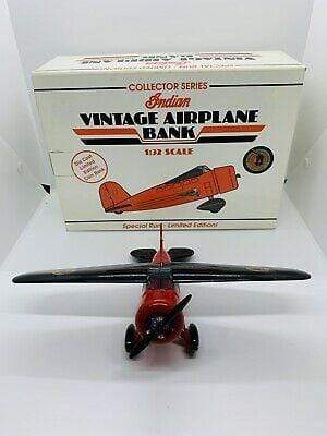 VINTAGE AIRPLANE BANK-INDIAN MOTORCYCLES