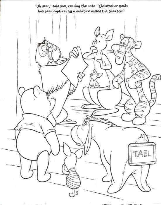 Winnie The Pooh The Movie - Colouring