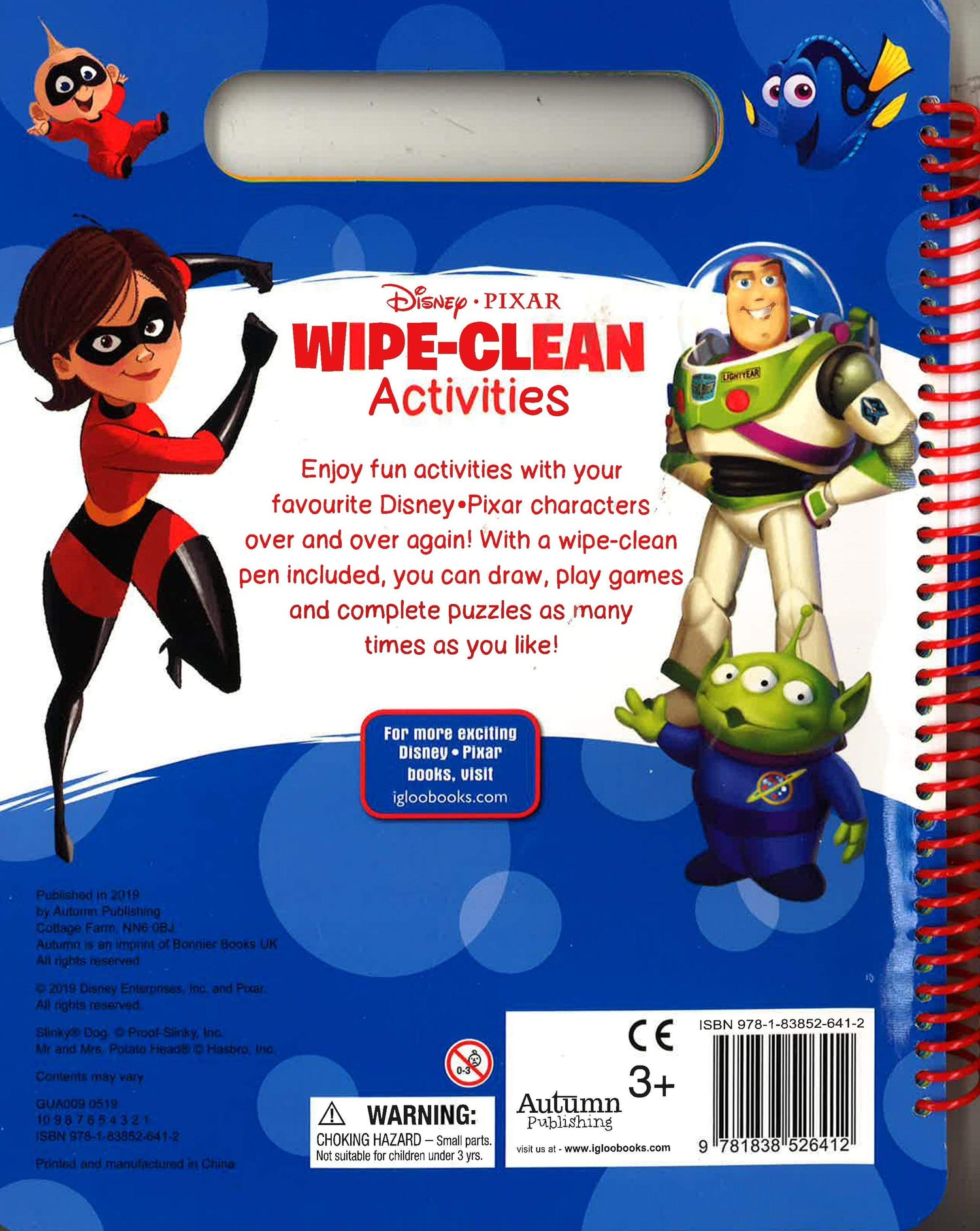 Wipe Clean Disney: Disney Pixar Mixed