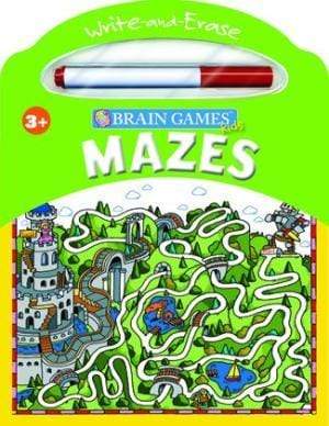 Write-and Erase Brain Games Kids Mazes