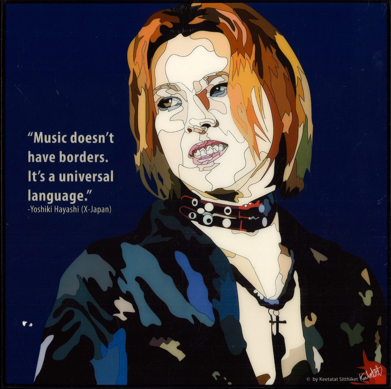 YOSHIKI HAYASHI (X-JAPAN) POP ART (10X10)
