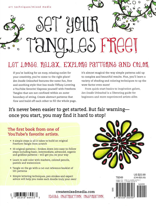 Zen Doodle Unleashed: Freeform Tangle Art You Can Draw And Color