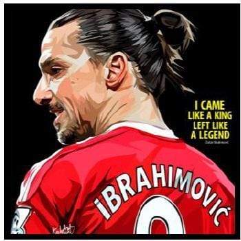 Zlatan Ibrahimovic: I Come Like A King Pop Art (10X10)