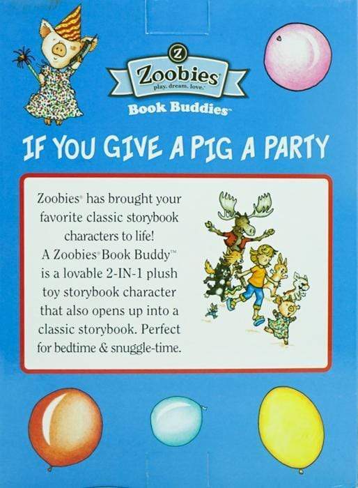 Zoobies Book Buddies If You Give A Pig A Party Plush